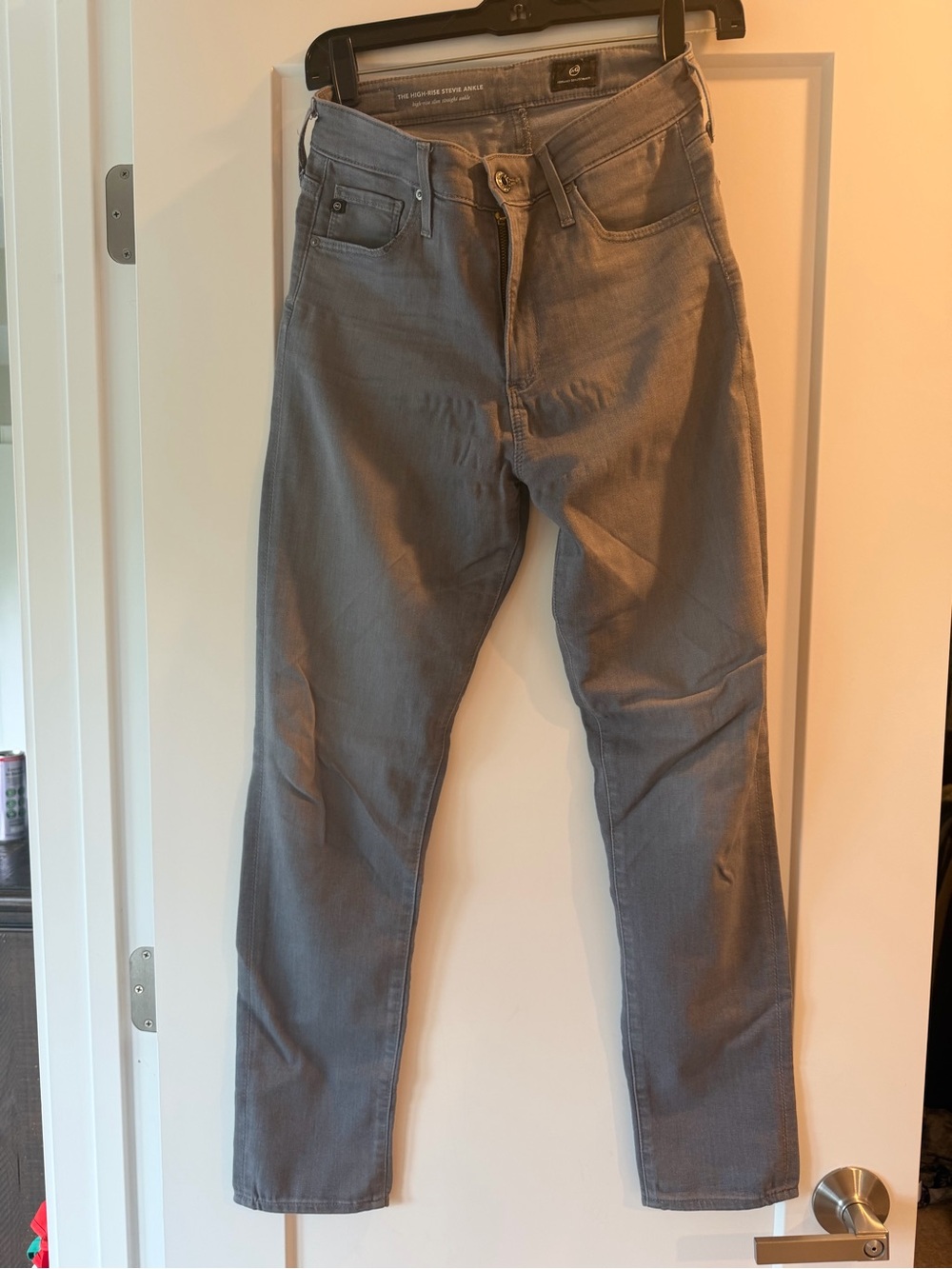 Ag Adriano Goldschmied Slim Straight Jeans in Light Gray